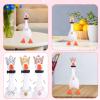 Sinbana 3 Set 7in/18cm Desk Goose Outfits, Including Pearl Necklace & Crystal Crown with Adjustment Rope for Personalized Goose Sculpture Decoration view 3