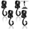 4 PCS Stroller Hooks for Bags, Walker Hook Hanging, 360 Rotation Stroller Bag Hook Accessories for Walker, Shopping Cart, Car Back Seat (Black) view 1
