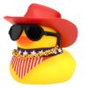 wonuu Car Dashboard United States Rubber Ducks Decorations, Red White and Blue Stars Stripes American Flag Rubber Ducky Ornament Duck with Hat, Glasses, Necklace, Scarf, Style_1 Red view 1