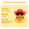 wonuu Car Dashboard United States Rubber Ducks Decorations, Red White and Blue Stars Stripes American Flag Rubber Ducky Ornament Duck with Hat, Glasses, Necklace, Scarf, Style_1 Red view 2
