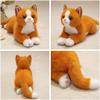 18 Inch Cat Stuffed Animals,Realistic Plush Throw Pillow,Soft Kawaii Kitty Plush Toy Gift for Kids Boys Girls (Orange) view 4
