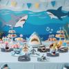 27pcs Shark Party Decoration Realistic Shark Birthday Hats Adjustable Under the Sea Animal Birthday Party Hat for Ocean Themed Birthday Decorations Supplies Ideal Gifts for Adults Shark Lovers view 3