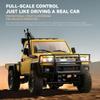 1/12 Scale RC Crawler Car - 2.4G Full Proportional 4WD Remote Control Vehicle with Functional Crane & Liftable Hook, 2-Speed Transmission (Ready-to-Run) (Yellow) view 2
