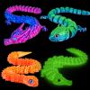 3Dgenius 3D Printed Animals 3D Printed Toys Articulated Large 3D Printed Animal Figurines Fidget Toys with Snake, Dragon, Crocodile & Gecko, Perfect for Home Dcor & Gift, 4Pack view 1