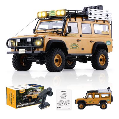 EAZYRC FMS FCX10 1/10 RC Crawler Land Rover Camel Trophy Edition, Official Licensed 4WD All Terrain Off-Road RC Truck for Adults, High-Detail Scale RC Car with Metal Gears, Upgraded Shocks (Defender)