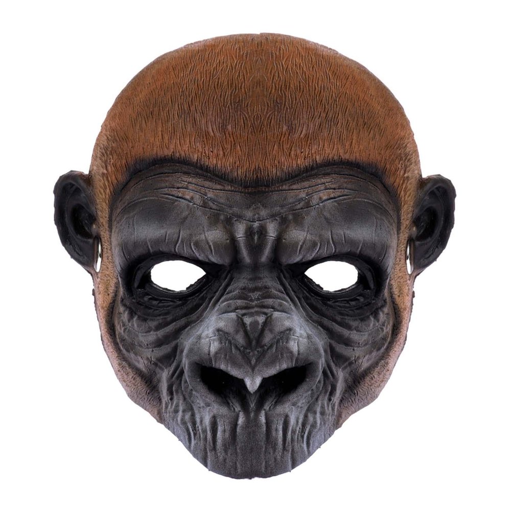 blloocod Lifelike Orangutan Primate Mask for Halloween Costume Parties Festivals Theater Cosplay Half Face Cover