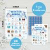 KFNER Christmas Bingo Game - Winter Bingo Card - 24 Players Bingo Game Set Indoor Outdoor Activities - Christmas, New Year Party Favors Supplies -A11 view 2