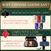 GOODEASY 10g Ceramic Poker Chip Set 300PCS  Professional Casino-Grade Poker Set with 2 Decks of Cards & Lightweight EVA Carrying Case, Ideal for Home Games and Gifts view 4