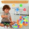 Electric Train Set with 3D Magic Flexible Race Tracks for Kids, Race Car Track Easy to Detach and Store for 3 4 5 6 7 8 Years Old Boys Girls view 4