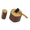 1:12 Axe and Wooden Stake Set Terrarium Figurine Sturdy Landscape Ornament Dollhouse Decoration Mini Garden Accessories Set, Dark Brown view 1