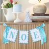 1st Birthday Decorations for Boy, Blue Bow First High Chair Banner, Handmade One Year Old Birthday Docorations, Wall Hangings Photoshoot Props Photo Props view 2