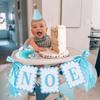 1st Birthday Decorations for Boy, Blue Bow First High Chair Banner, Handmade One Year Old Birthday Docorations, Wall Hangings Photoshoot Props Photo Props view 4