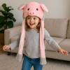 Deletoys Animal Hat, Ears Moving Jumping Pop Up Beating Funny Hat Plush Cap Crazy Hats Cosplay Party Dress Up Gift for Kids & Adults (Pig) view 4