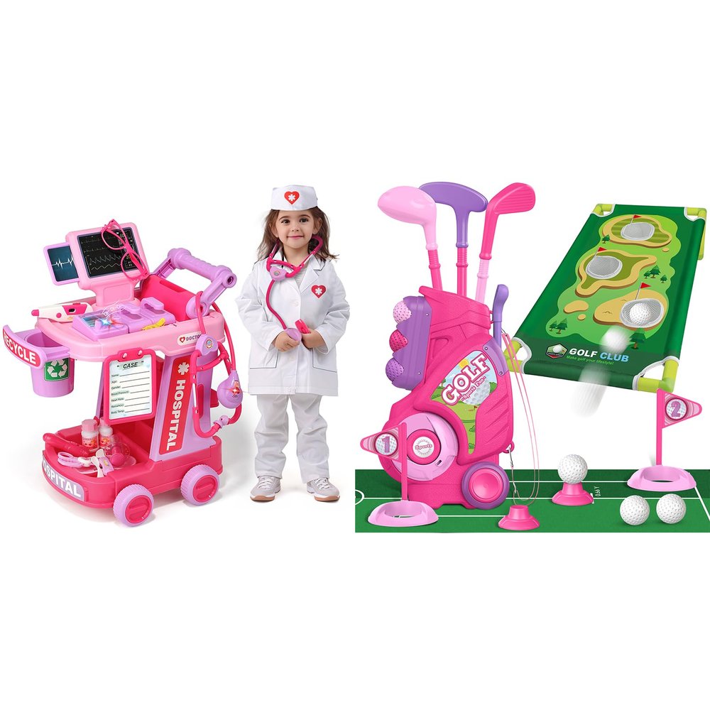 Liberry Toys for 2 3 4 5 Years Old Boy Girl Christmas Bithday Gift Doctor Kit for Toddlers and Toddler Golf Set