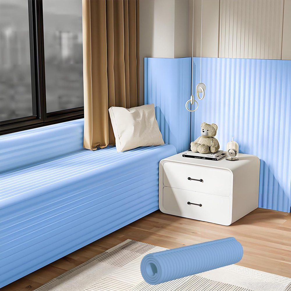 Soft Anti-Collision Wall Protector for Bedside,Stick and Peel Foam Wall Panels Easy to Cut and Clean for Bedside