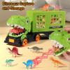 Toy Dinosaur Truck - Large Transport Transporter, Educational Vehicle, Realistic Figures, Heavy Duty Car Carrier | Creative Simulation Player For Boys Girl view 3