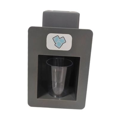 Simhoa Ice Maker Pretend Play Kitchen Accessory for Kids, Ice Dispenser with Transparent Cup and Ice Cubes, Role Play Ice Machine Set to Develop Motor Skill, Educational Toy for Girls & Boys 3+