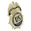 Badge for Dressing up and Role Play, Cop Cosplay Costume Accessory, Enameled & Plated, Nickel-Brass Opulent Shield Badge with Gift Box Packaging, Style4 view 1