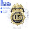 Badge for Dressing up and Role Play, Cop Cosplay Costume Accessory, Enameled & Plated, Nickel-Brass Opulent Shield Badge with Gift Box Packaging, Style4 view 2