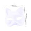 12PCS DIY Blank Pulp Animal Masks Cat and Fox Shapes for Painting Creative Costume Party Masquerade Mardi Gras Unisex view 2