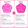 DYRDM Magnetic Fidget Sphere 12 PCS, 200+ Combinations with Magnet Blocks, Magnetic Fidget Toys, Sensory Balls Desk Toys for Adults & Teens 14+, Stress Relief Gift, Stocking Stuffers Rose Red view 2