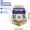 Badge for Dressing up and Role Play, Cop Cosplay Costume Accessory, Enameled & Plated, Nickel-Brass Opulent Shield Badge with Gift Box Packaging, Style1 view 2