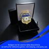 Badge for Dressing up and Role Play, Cop Cosplay Costume Accessory, Enameled & Plated, Nickel-Brass Opulent Shield Badge with Gift Box Packaging, Style1 view 4