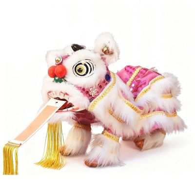 Chinese Lion Hand String Puppet with Rod, Chinese Marionette Lion Ornament Traditional, Asian Figurine Puppet, Pull String P-uppet Marionette P-uppet, for Holiday Party