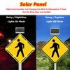 24x24inch Solar Powered Pedestrian Crossing Sign, Flashing LED Highlight Road Traffic Blinking Street Warning Sign with Accessories, for Road Community Park School Urban view 4