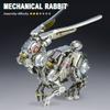 500PCS DIY Assembly 3D Metal Punk Mechanical Rabbit Puzzle Kit, Steampunk Bunny Model Collectible Desk Decor & Creative Easter Gift for Adults & Teens view 2