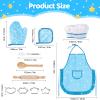 MEIDAYAI 11 PCS Kids Chef Costume Set, Cooking & Baking Toys for Toddlers 3-8 with Adjustable Apron, Pretend Play Gift for Boys & Girls Birthday XmasBlue view 2