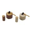 1/12 Axe and Wooden Stake Set Miniature Fairy House Starter Kit Crafts Gifts Micro Landscape Mixed Model Terrarium Figurine, Light Brown view 4