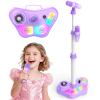Kids Stand Rechargeable Karaoke Machine Toys with 2 Wireless Mic, Microphone Gifts for 3 4 5 6 7 8 Year Old Girls Grandkids, Bluetooth Speaker with LED Lights Birthday Gift for Age 3-8 view 1