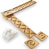 Wooden Marble Run Track Set of 2 Whirlpol+Rocks Race Machine Set Wooden Maze Board Ball Run Montessori STEM Toy Gift for Kids Wave Course Winding Roller Track Game view 1