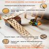 Wooden Marble Run Track Set of 2 Whirlpol+Rocks Race Machine Set Wooden Maze Board Ball Run Montessori STEM Toy Gift for Kids Wave Course Winding Roller Track Game view 3
