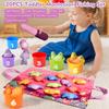 BAHIAKLO Montessori Toys for 1 Year Old Girl Gifts, Pink Cloth Fishing Toy for Toddler 1-3, Fine Motor Skills Toy Sorting Learning Baby Toys 6-12-18 Months, One Year Old Girl Boy Birthday Gifts view 2