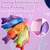 BAHIAKLO Montessori Toys for 1 Year Old Girl Gifts, Pink Cloth Fishing Toy for Toddler 1-3, Fine Motor Skills Toy Sorting Learning Baby Toys 6-12-18 Months, One Year Old Girl Boy Birthday Gifts view 3