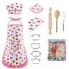 MEIDAYAI 11 PCS Kids Baking Set for Girls, Chef Costume with Adjustable Apron & Hat, Pretend Play Kitchen Toys for Toddlers 3-8, Birthday Xmas Gifts for Little Chefs view 1