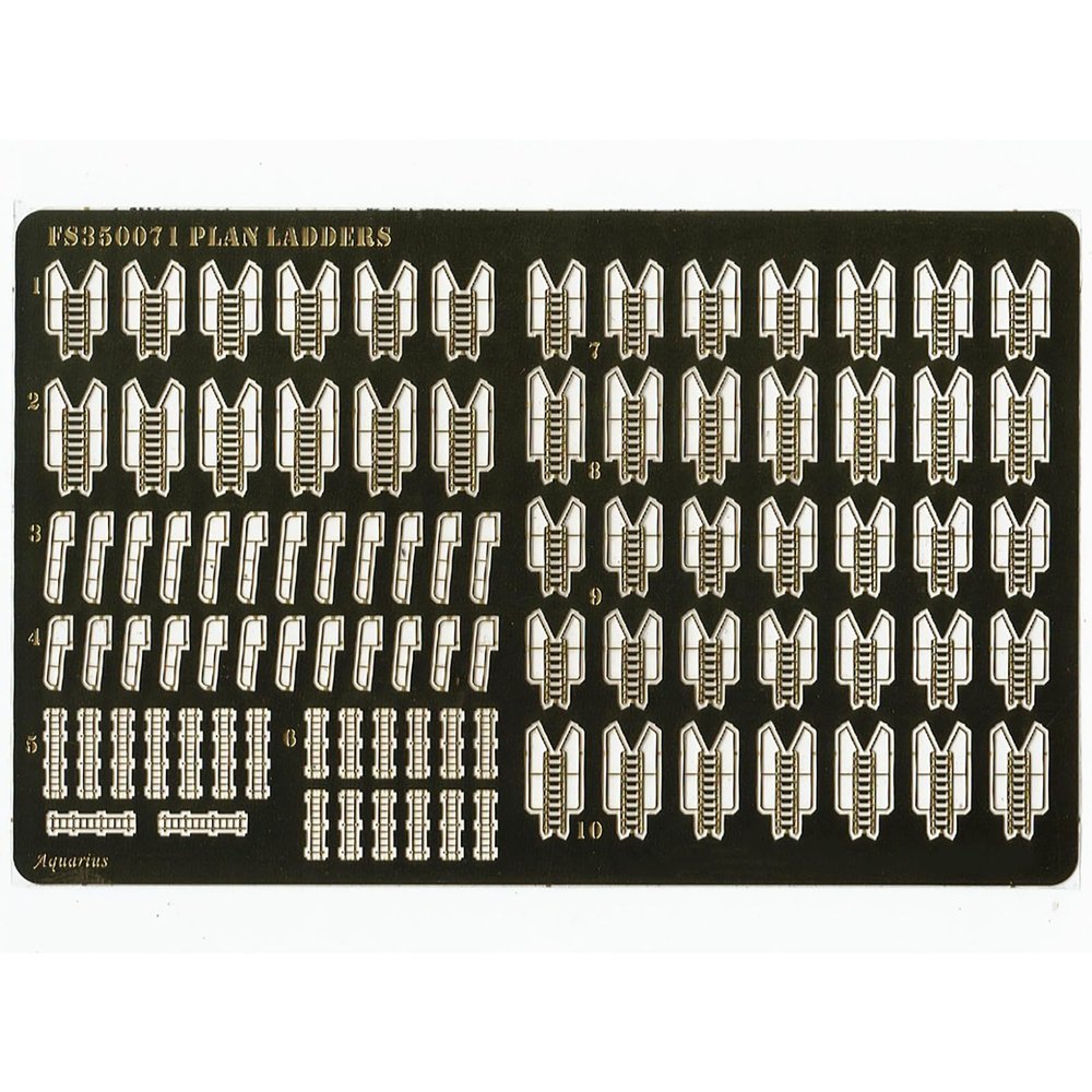 1/350 Scale Peoples Liberation Army Navy Universal Ladders  Photo-Etched Metal Upgrade Set for Modern Warship Models