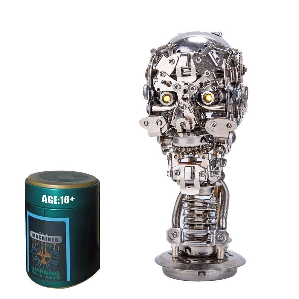 3D Metal Puzzle Skeleton Model Kit, Steampunk DIY Assembly Puzzle with 200+ PCS, Handmade Creative Collectible Desk Ornament & Gift for Adults & Teens