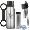 CERES CHILL OG Breastmilk Chiller Bundle with Straw Lid & Infuser & Adapters 1234oz Portable Breast Milk Cooler, Uce Ice or Freeze Color, Per My Last Email Steel view 1