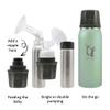 CERES CHILL OG Breastmilk Chiller Bundle with Straw Lid & Infuser & Adapters 1234oz Portable Breast Milk Cooler, Uce Ice or Freeze Color, Per My Last Email Steel view 3