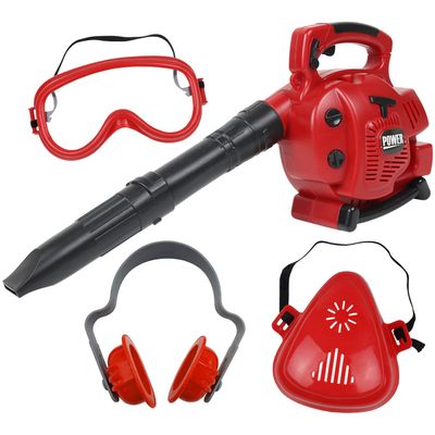 TeganPlay Kids Leaf Blower | Toddler Landscaping Gardening Tools and Equipments | Includes Mask Safety Goggles and Earmuffs
