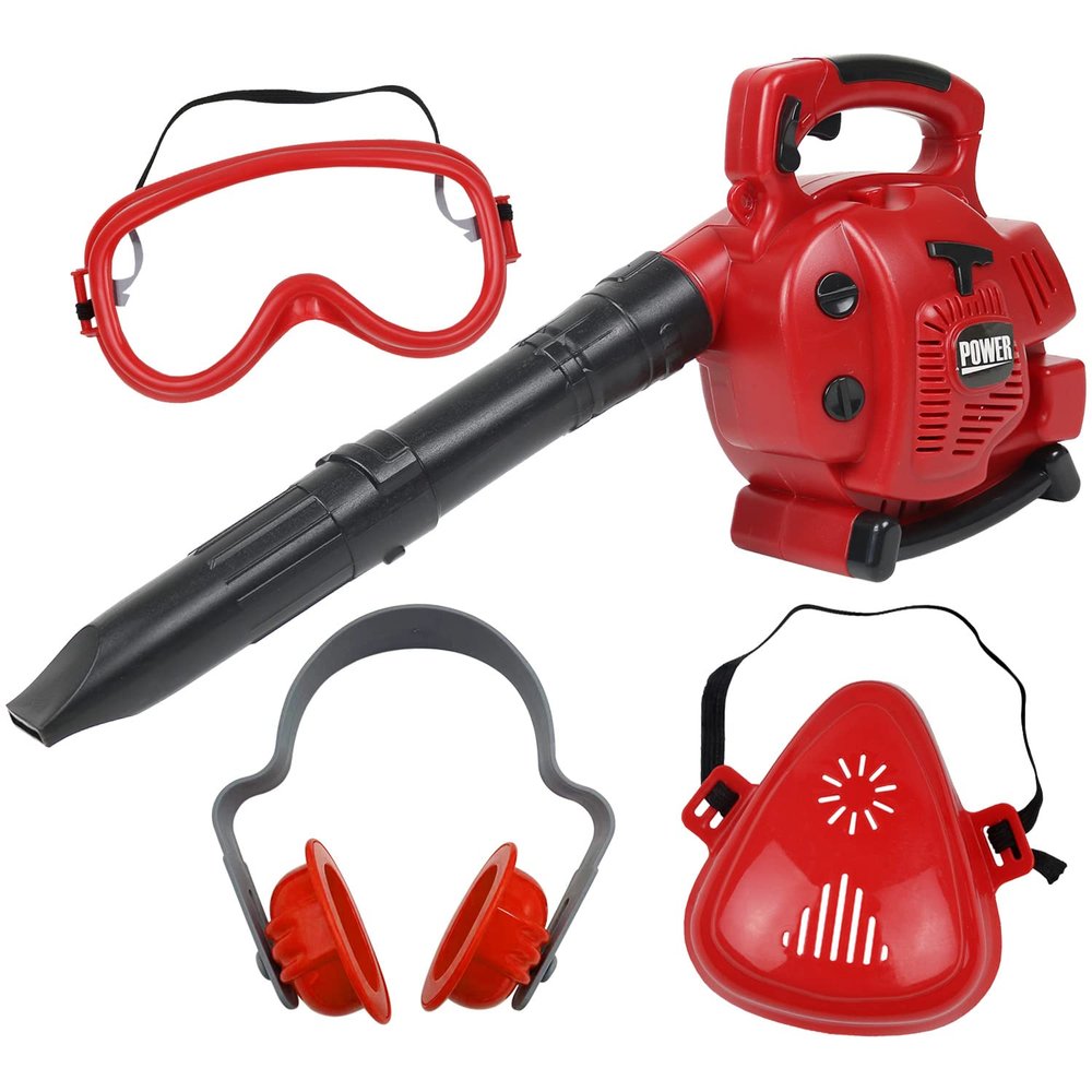 TeganPlay Kids Leaf Blower | Toddler Landscaping Gardening Tools and Equipments | Includes Mask Safety Goggles and Earmuffs