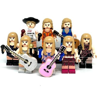 Hero Brands Taylor Edition: Superstar Minifigure Set, Multiple ERAS of Iconic Style  Set of 8