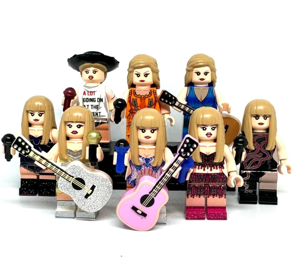 Hero Brands Taylor Edition: Superstar Minifigure Set, Multiple ERAS of Iconic Style  Set of 8