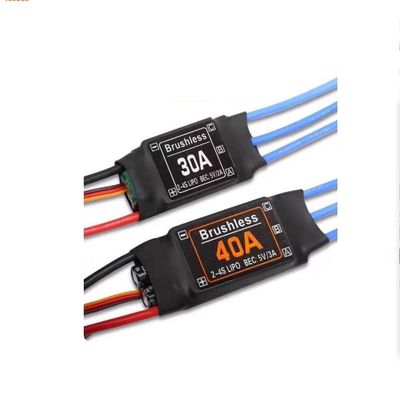 tubanlkey RC Aircraft ESC: Upgraded XXD Brushless ESC (30A/40A), Supports 4S Voltage, Suitable for Fixed-Wing Models,(3.5mm Banana Plugs + T-Plugs (Pre-Soldered)) (40A Orange Label (2-4S))