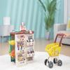 24 Pcs Kids Kitchen Play Set Supermarket Toy with Electric Scanner & Shopping Cart Pretend Play Grocery Store Set for Boys & Girls Realistic Sound & Light Cash Register Learning Toy view 1