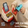 24 Pcs Kids Kitchen Play Set Supermarket Toy with Electric Scanner & Shopping Cart Pretend Play Grocery Store Set for Boys & Girls Realistic Sound & Light Cash Register Learning Toy view 4