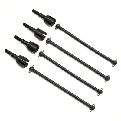 4Pcs Steel Dogbone Drive Shaft & Wheel Axle Replacement 08029 02033 Compatible with HSP 94111 94108 94170 1/10 RC Car Parts,Black